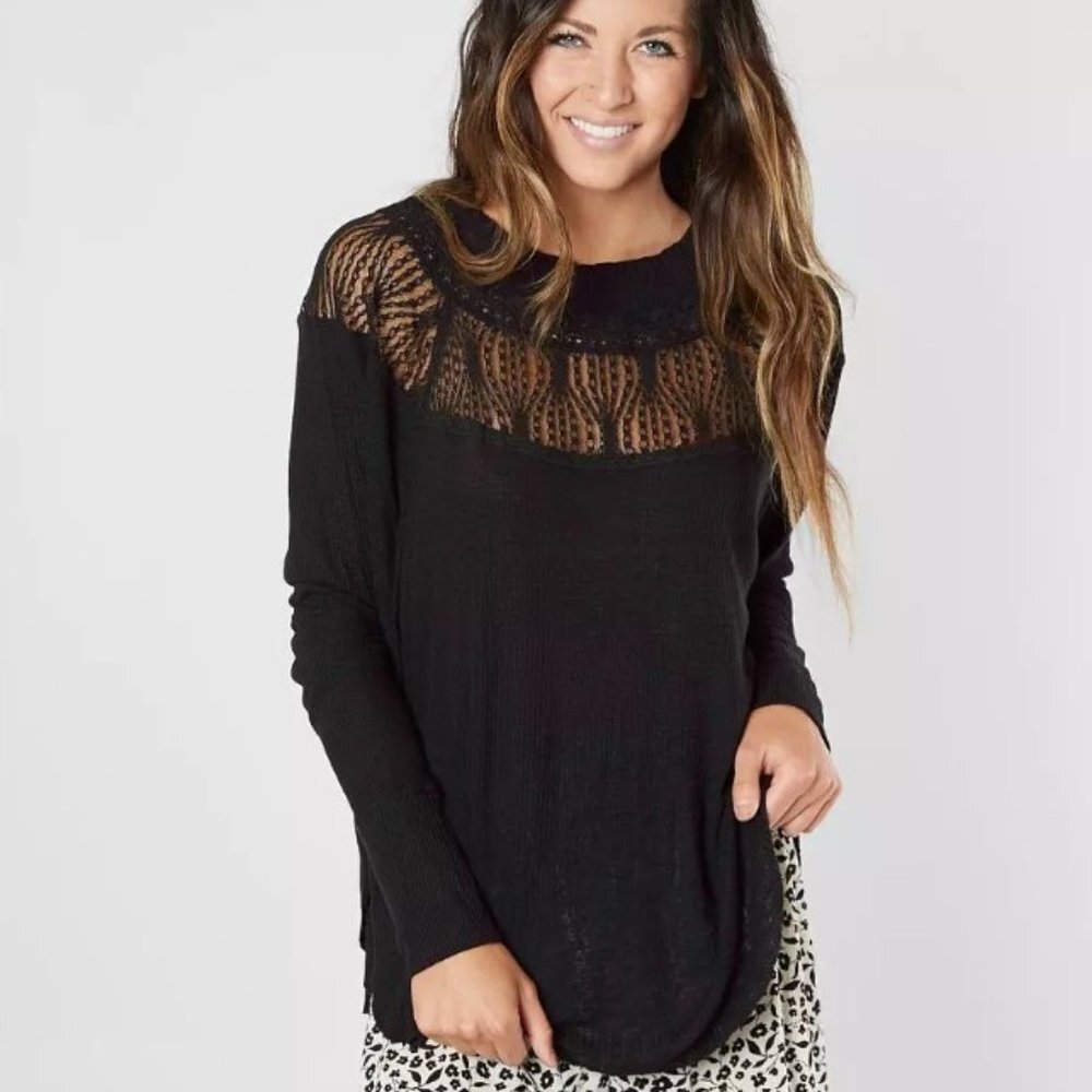 Free People Spring Valley Top - Black
